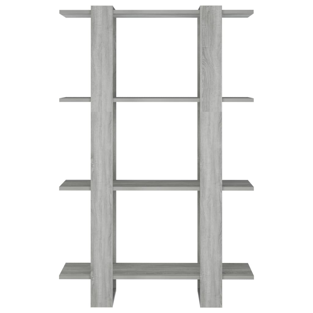Bokhylle/romdeler grå sonoma eik 80x30x123,5 cm
