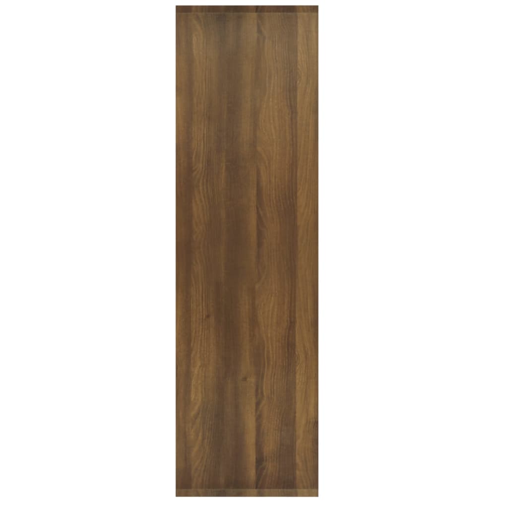 Bokhylle/romdeler brun eik 80x30x103 cm konstruert tre