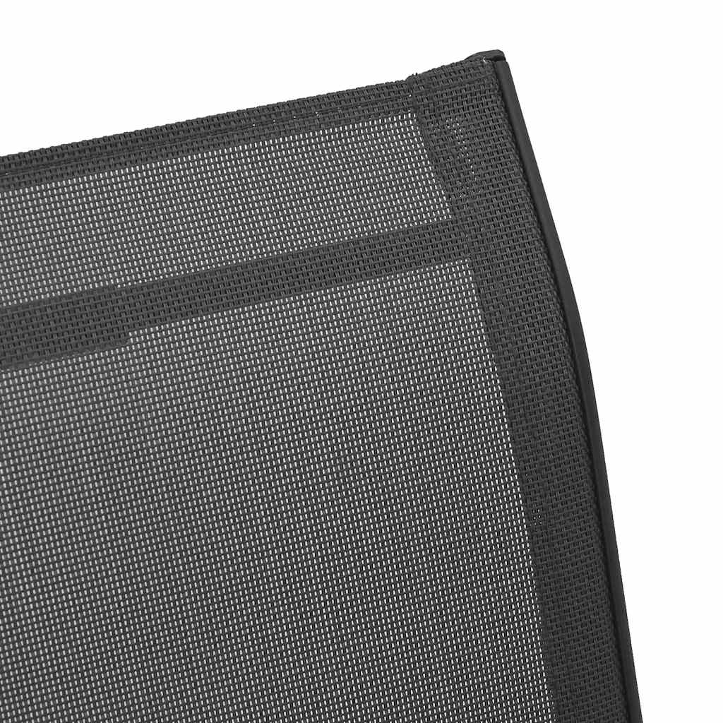 Stablebare hagestoler 2 stk svart textilene-stoff vidaXL