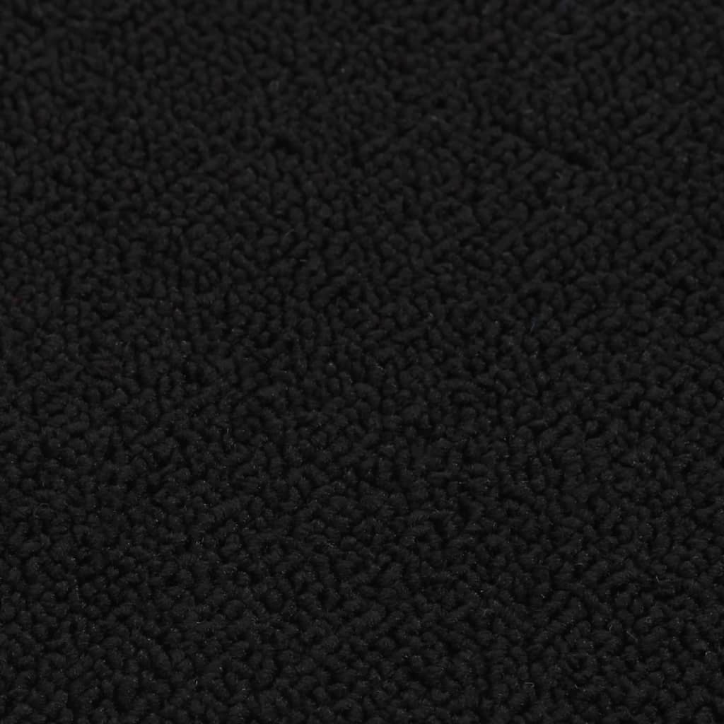 Sklisikre trappematter 15 stk 60x25 cm Svart rektangulær