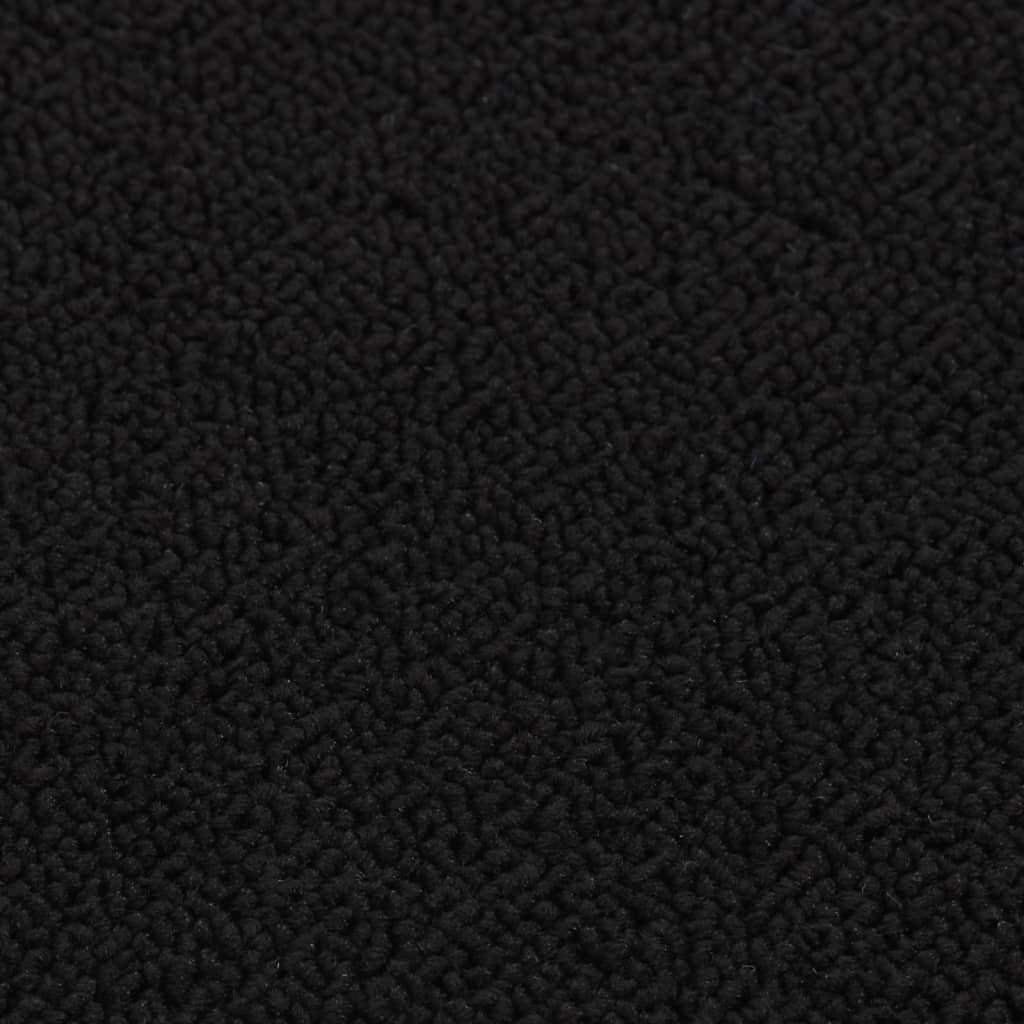 Sklisikre trappematter 15 stk 75x20 cm svart rektangulær