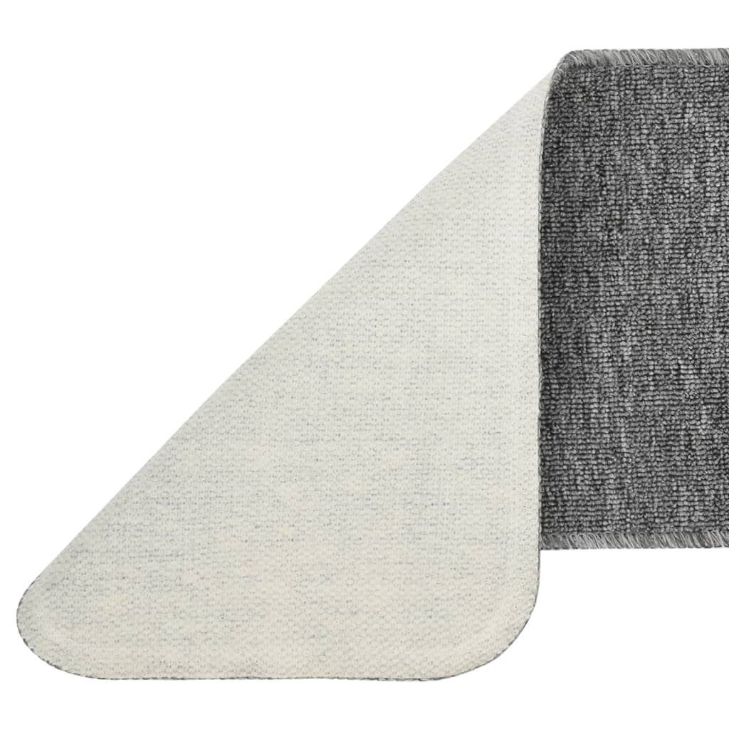 Sklisikre trappematter 15 stk 75x20 cm grå rektangulær