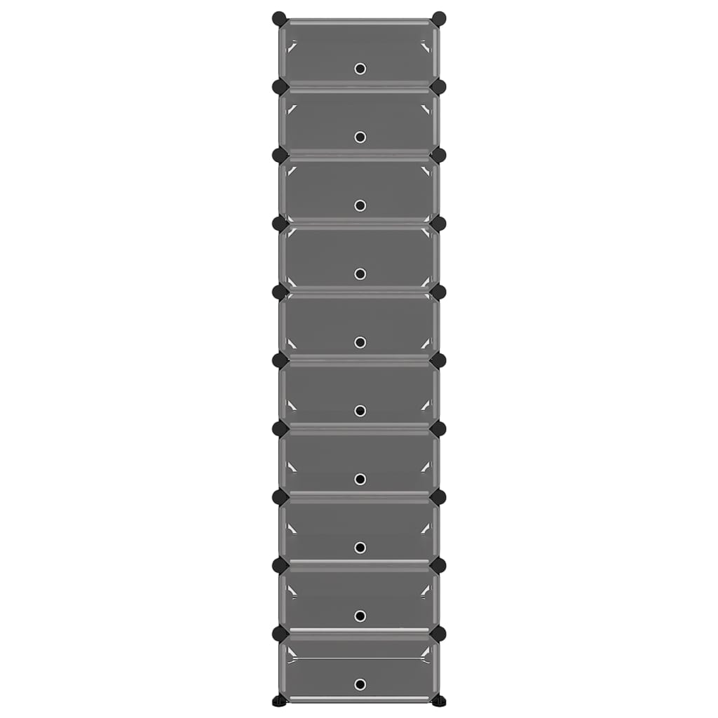 Skostativ svart 44x32x174 cm PP