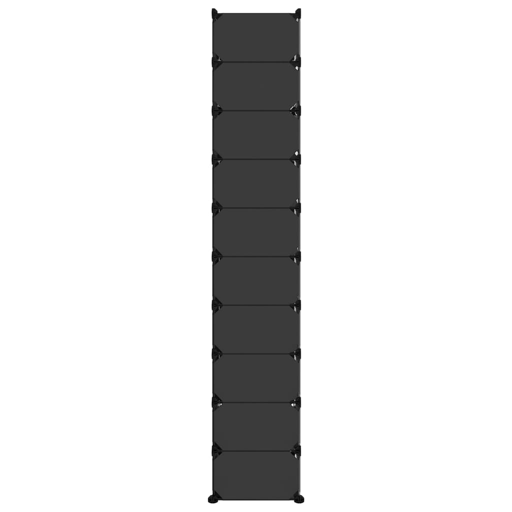 Skostativ svart 44x32x174 cm PP