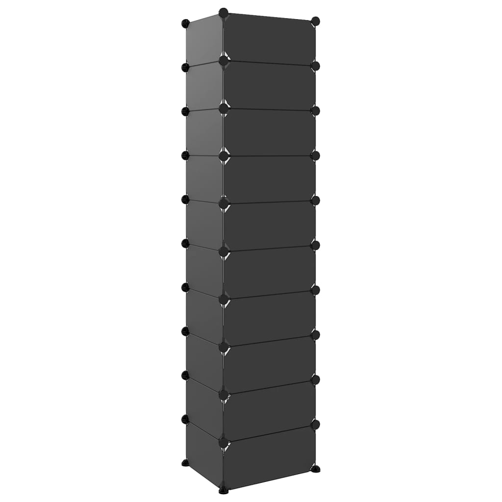 Skostativ svart 44x32x174 cm PP