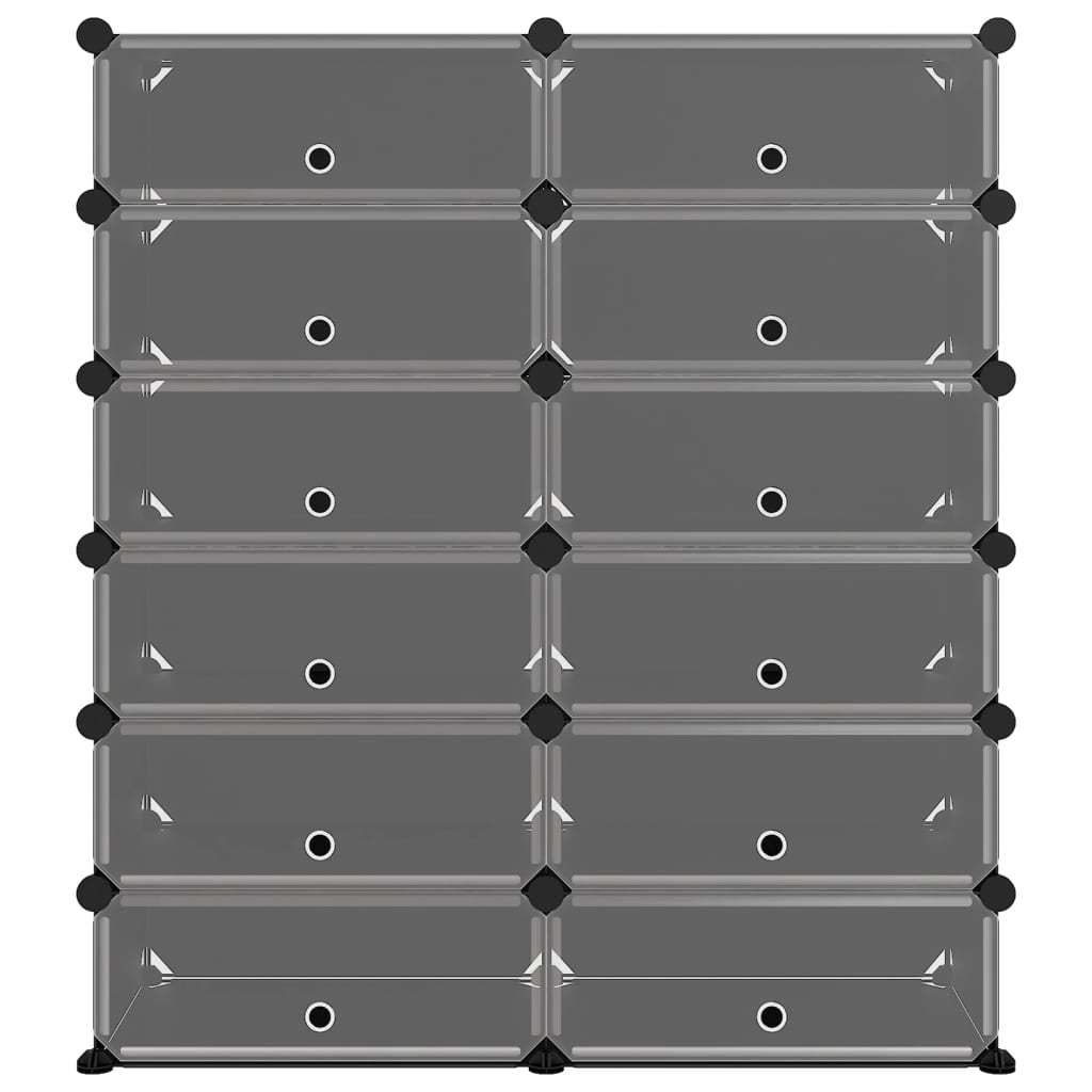 Skostativ svart 94,5x36,5x106 cm PP