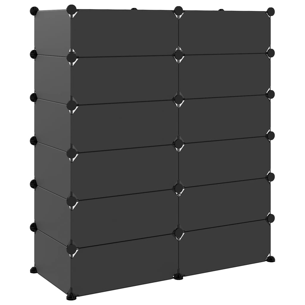 Skostativ svart 94,5x36,5x106 cm PP
