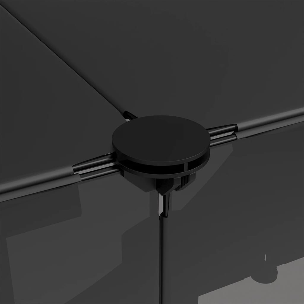 Smådyrbur svart 143x107x93 cm PP og stål