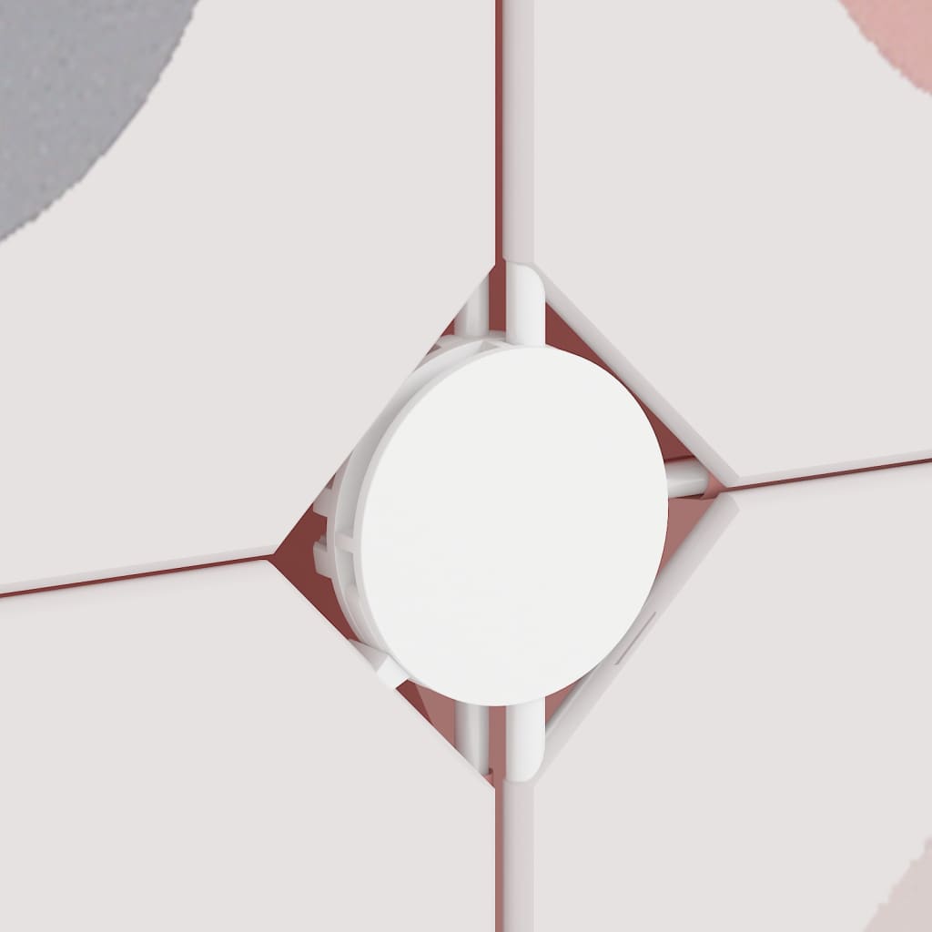 Oppbevaringshylle med 6 kuber rosa PP