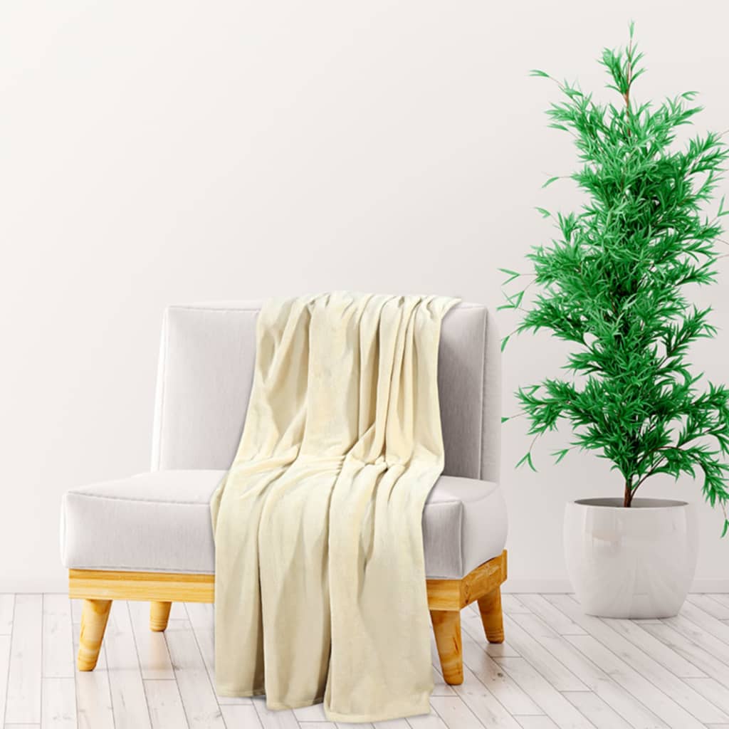 Teppe kremhvit 130x170 cm polyester