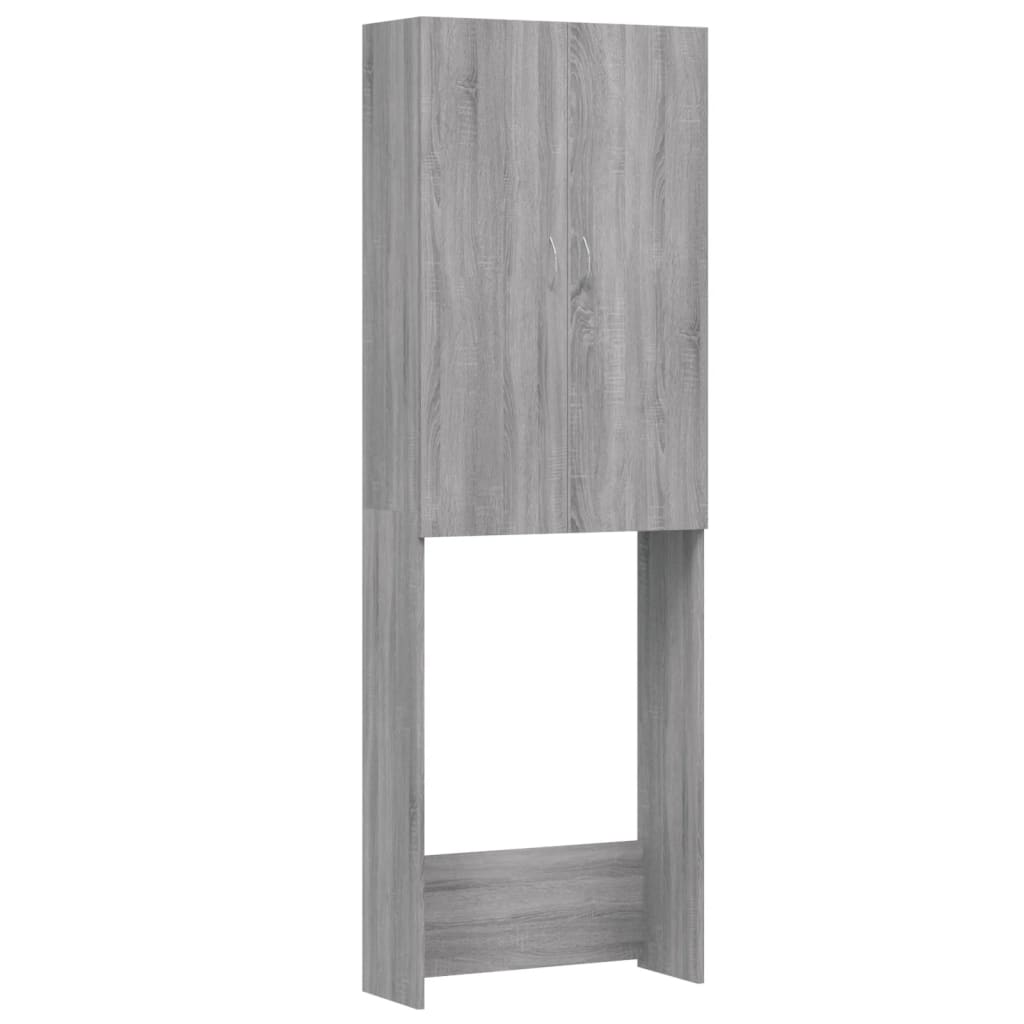 Vaskemaskinskap grå sonoma eik 64x25,5x190 cm