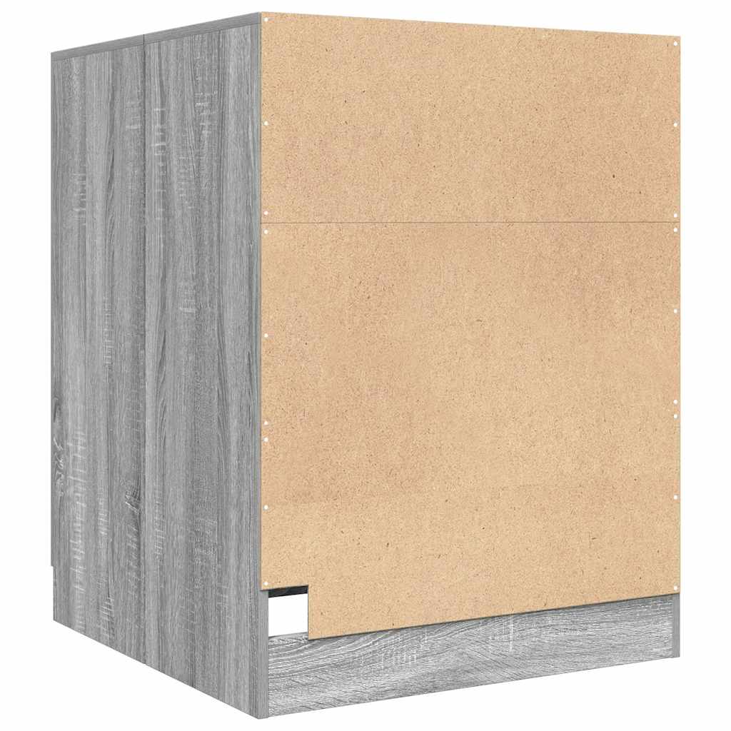 Vaskemaskinskap grå sonoma eik 71x71,5x91,5 cm