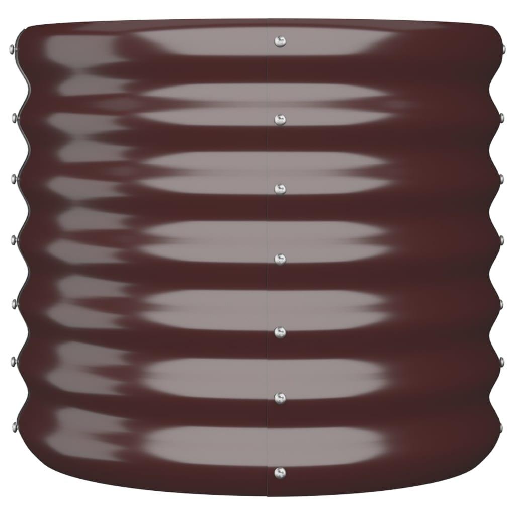 Plantekasse galvanisert stål 40x40x36 cm brun