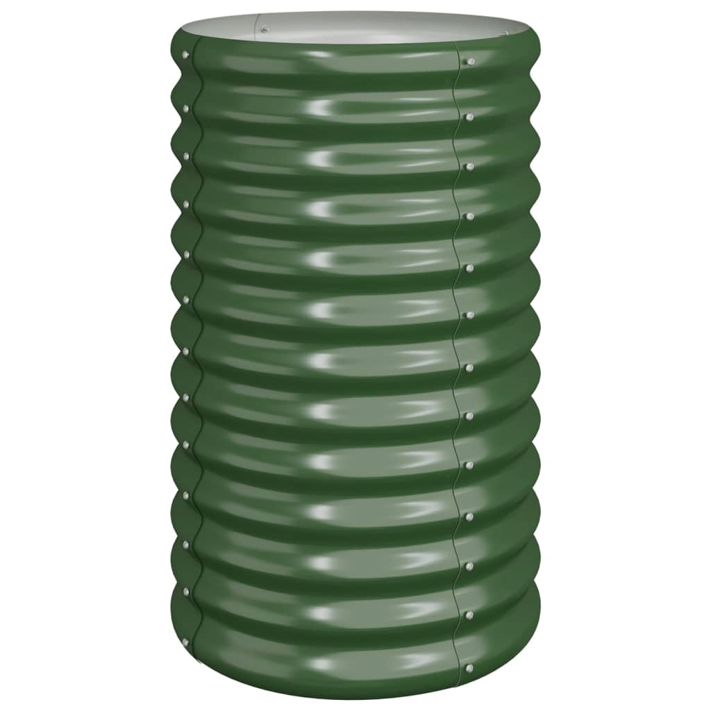 Plantekasse galvanisert stål 40x40x68 cm grønn