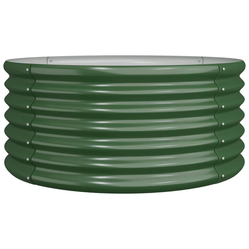 Plantekasse galvanisert stål 80x80x36 cm grønn
