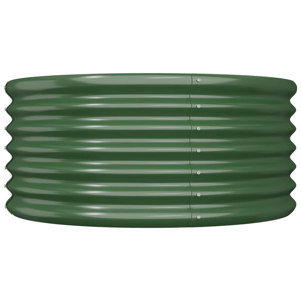 Plantekasse galvanisert stål 80x80x36 cm grønn