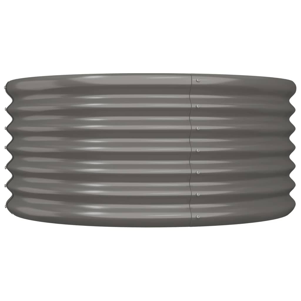 Plantekasse galvanisert stål 80x80x36 cm grå