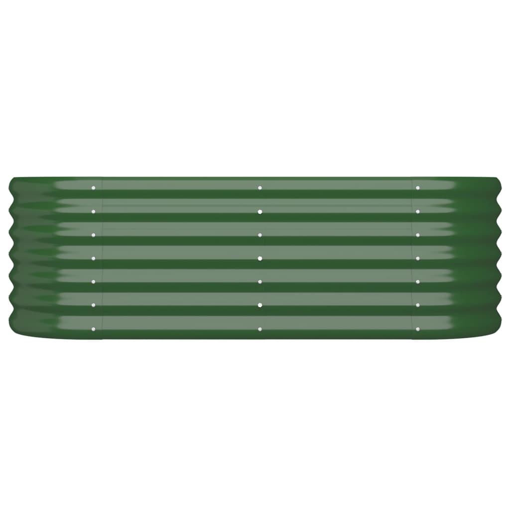 Høybed galvanisert stål 114x40x36 cm grønn