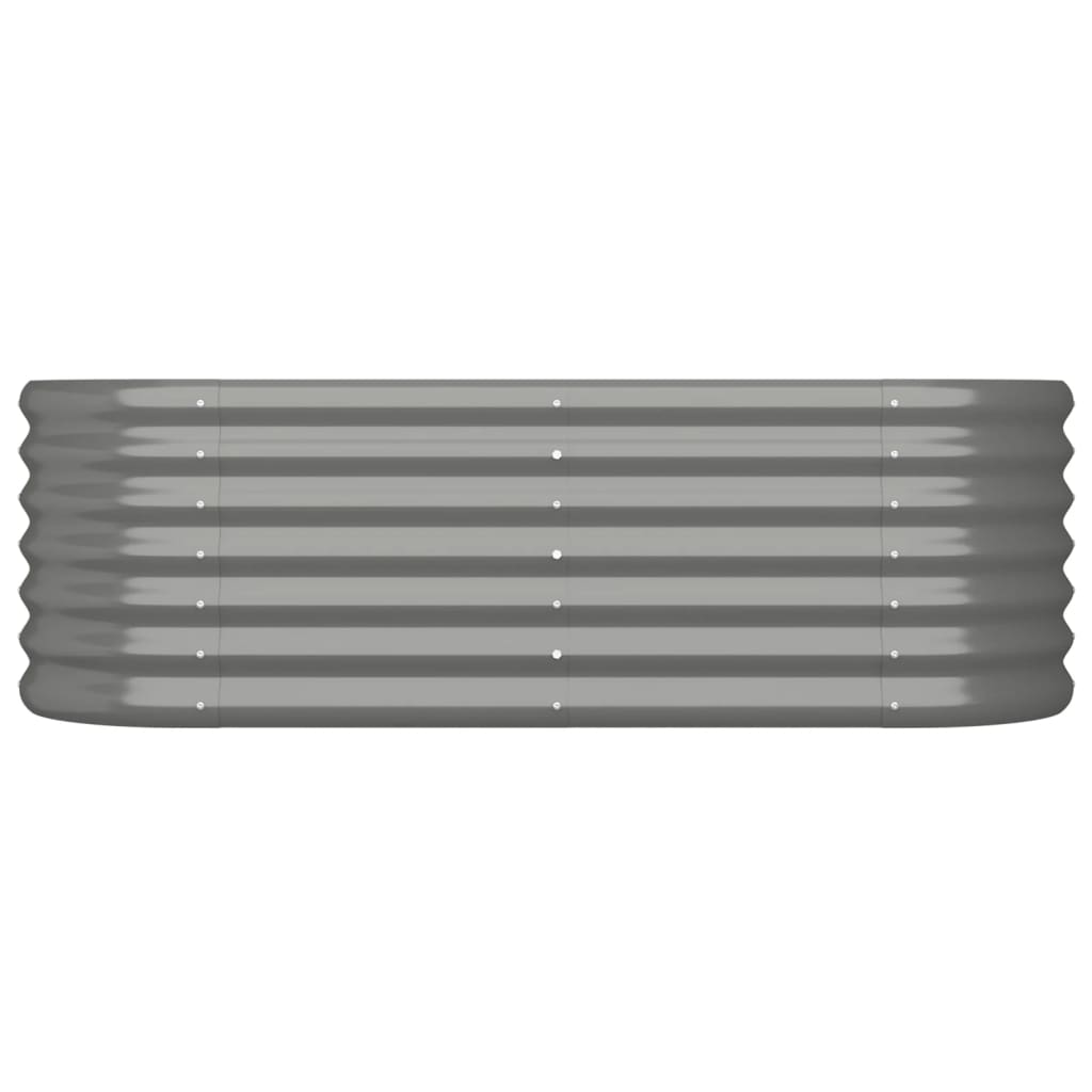 Høybed galvanisert stål 114x40x36 cm grå