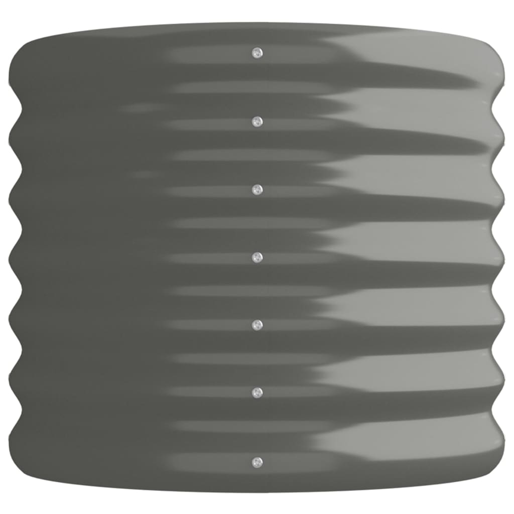 Høybed galvanisert stål 114x40x36 cm grå