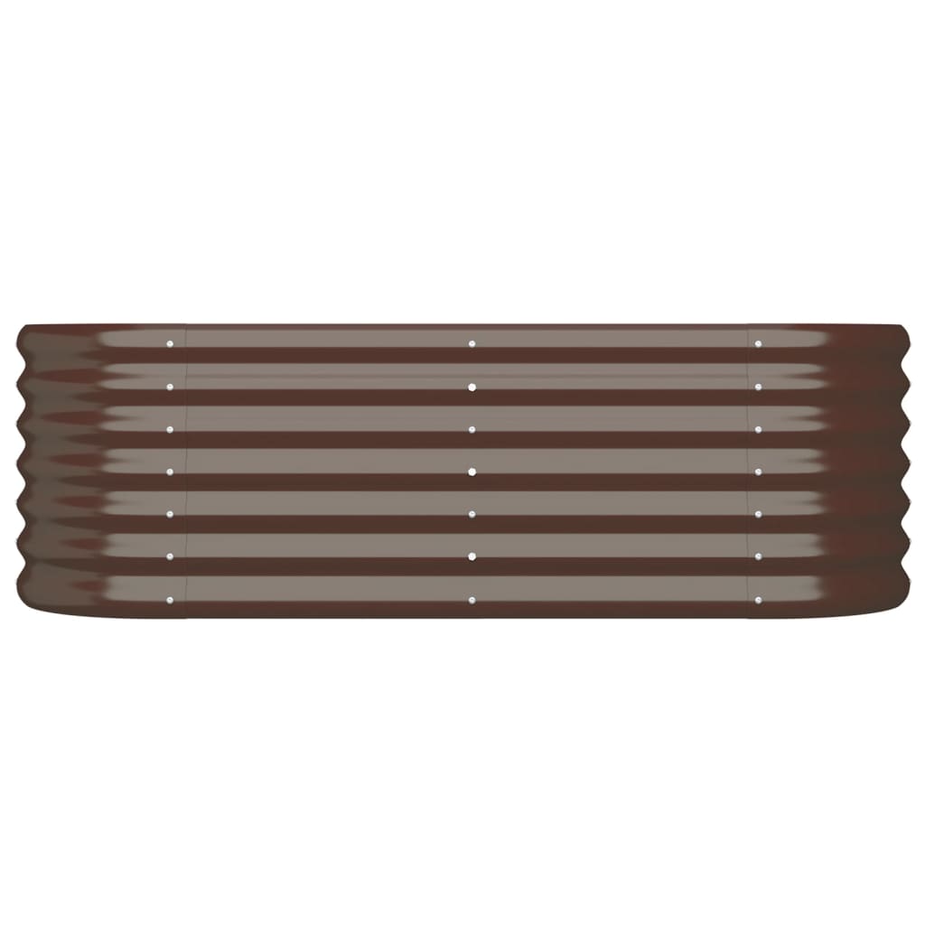 Høybed galvanisert stål 114x40x36 cm brun