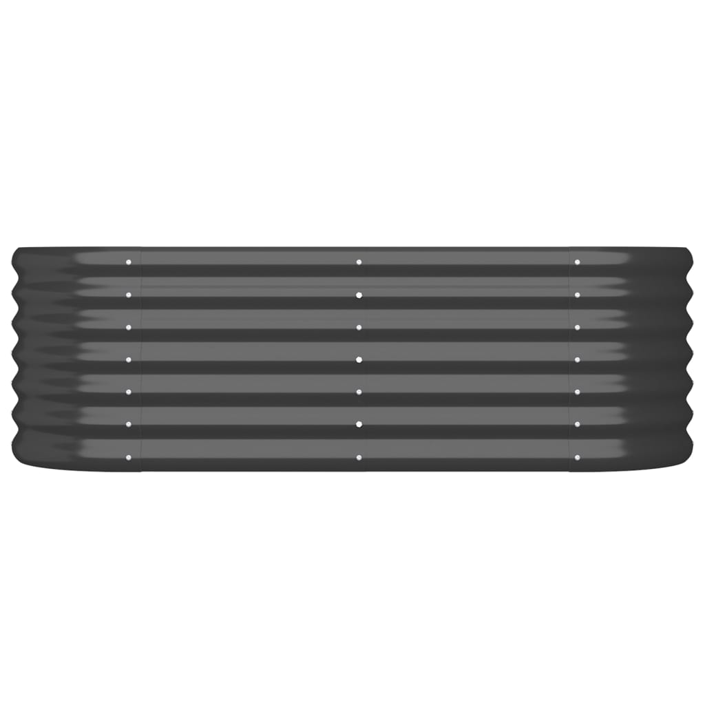 Høybed galvanisert stål 114x40x36 cm antrasitt