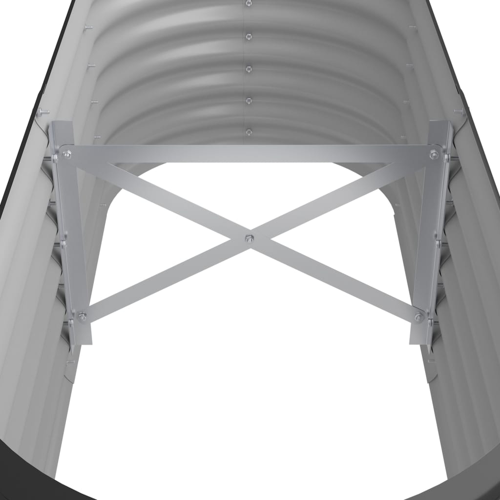 Høybed galvanisert stål 114x40x36 cm antrasitt
