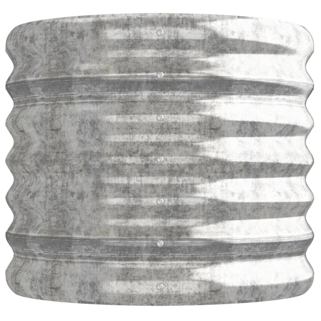 Høybed galvanisert stål 114x40x36 cm sølv