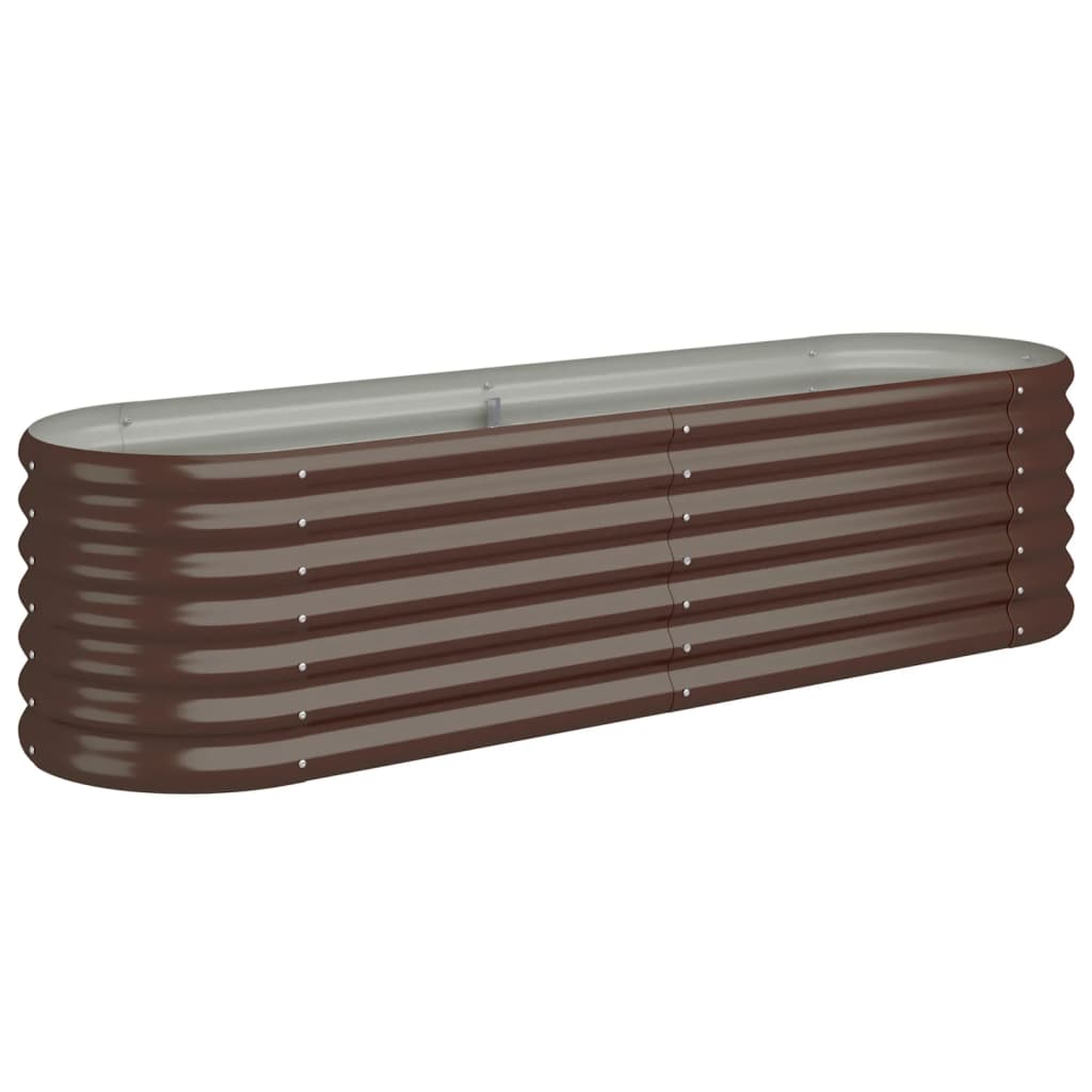 Høybed galvanisert stål 152x40x36 cm brun