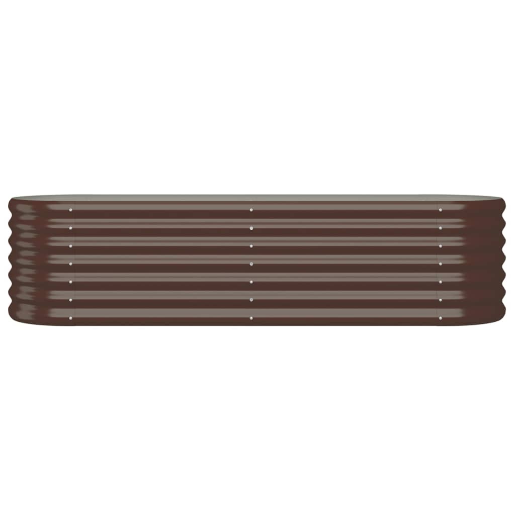 Høybed galvanisert stål 152x40x36 cm brun