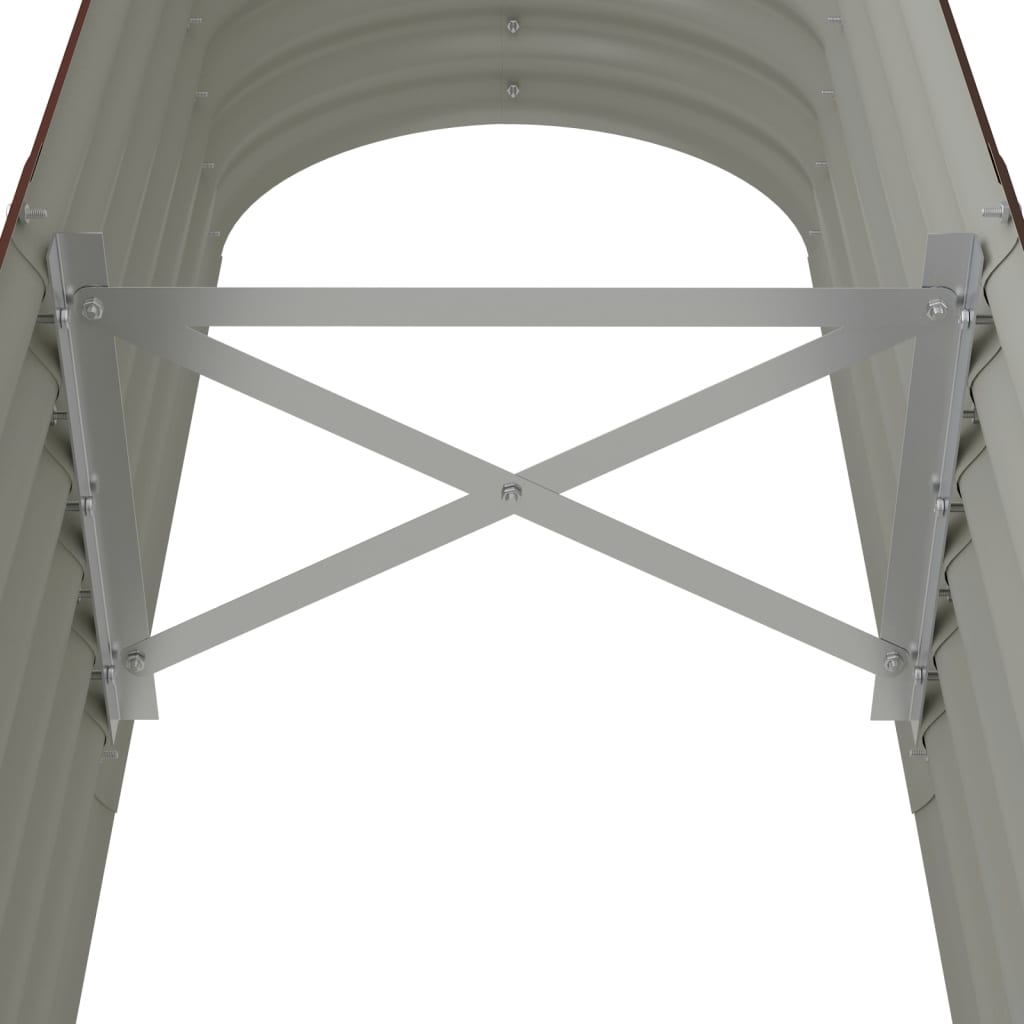 Høybed galvanisert stål 152x40x36 cm brun