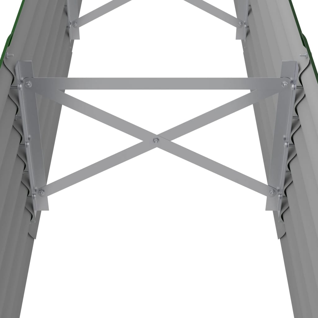 Høybed galvanisert stål 224x40x36 cm grønn