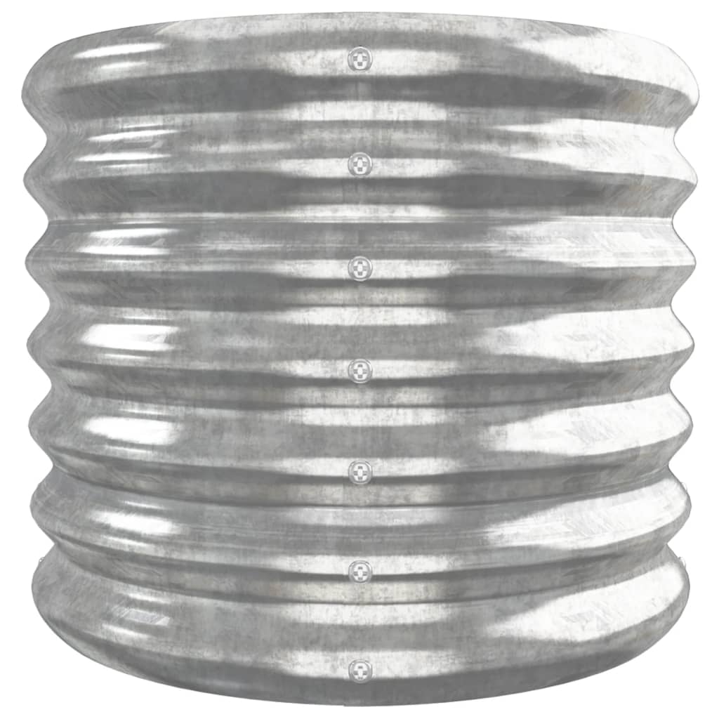 Høybed galvanisert stål 260x40x36 cm sølv