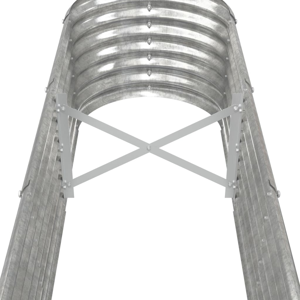 Høybed galvanisert stål 260x40x36 cm sølv