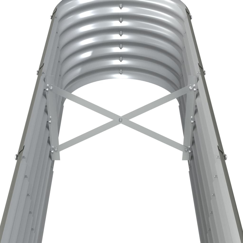 Høybed galvanisert stål 332x40x36 cm grå