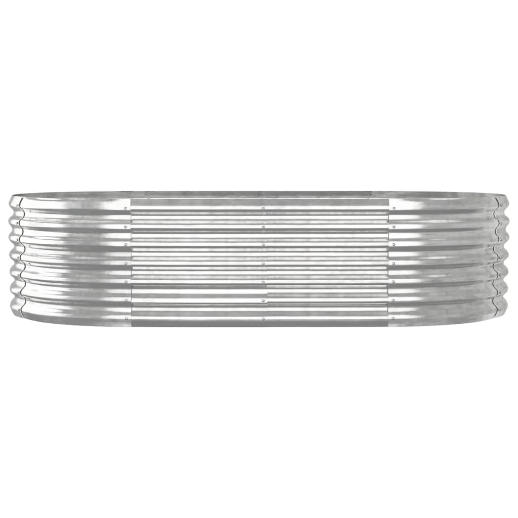 Høybed galvanisert stål 152x80x36 cm sølv