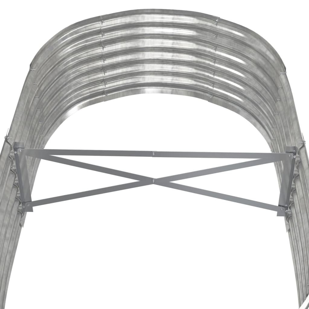 Høybed galvanisert stål 152x80x36 cm sølv