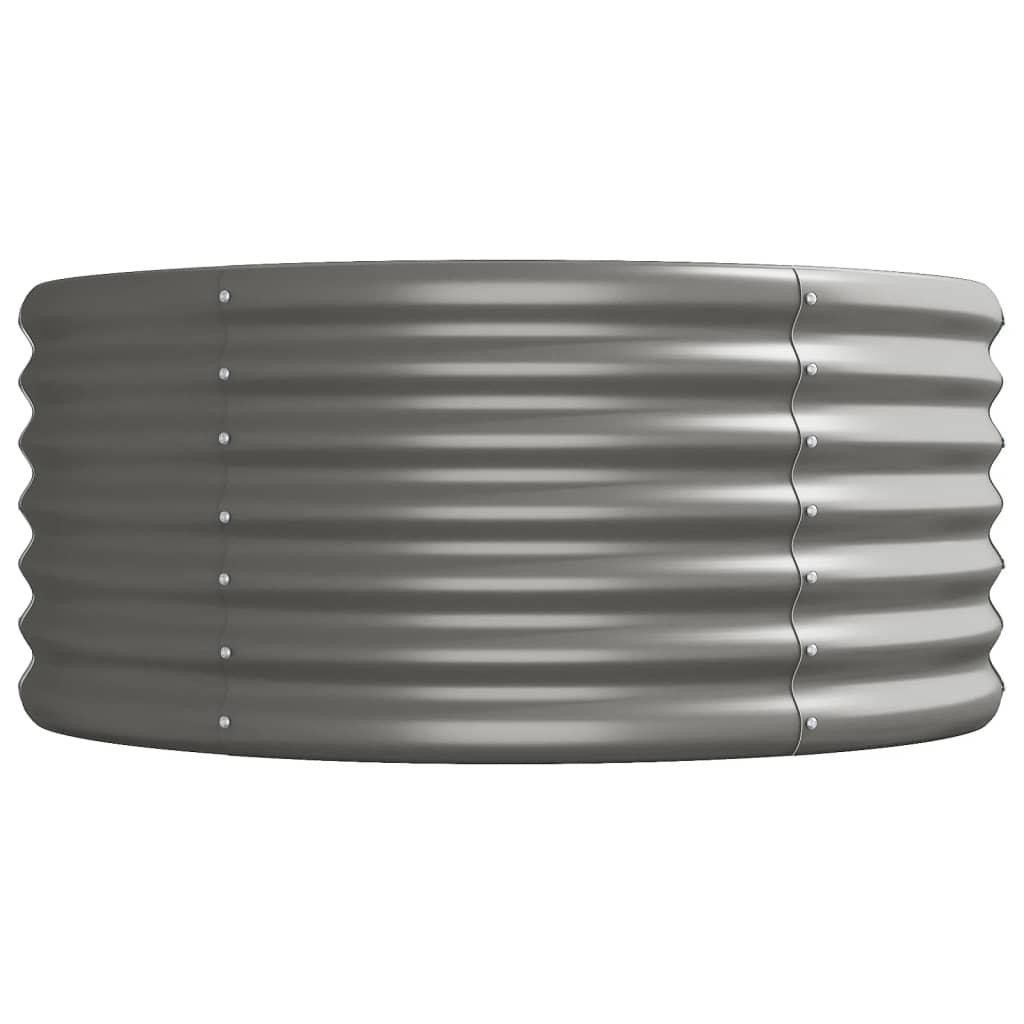Høybed galvanisert stål 512x80x36 cm grå