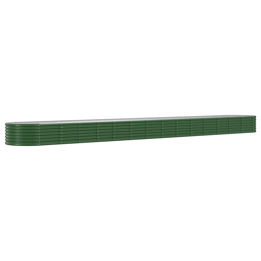 Høybed galvanisert stål 620x80x36 cm grønn