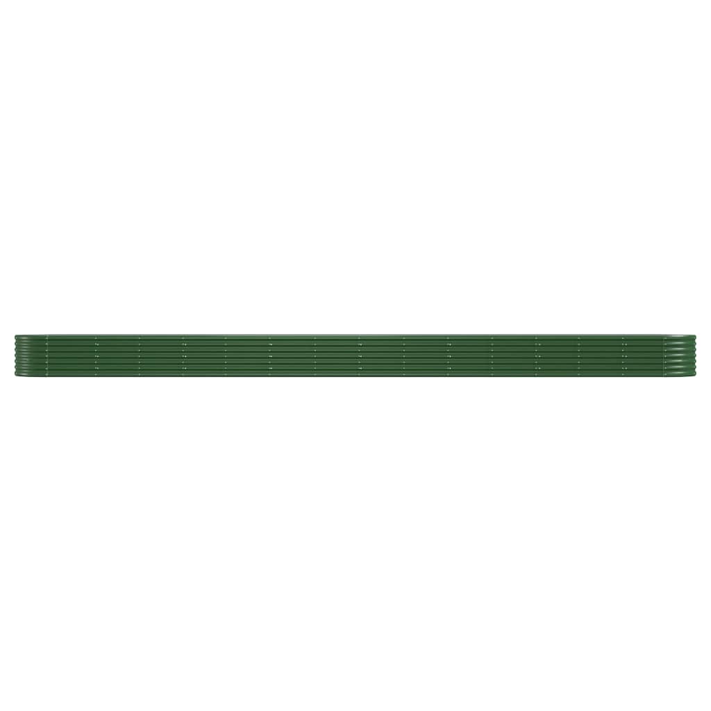 Høybed galvanisert stål 620x80x36 cm grønn