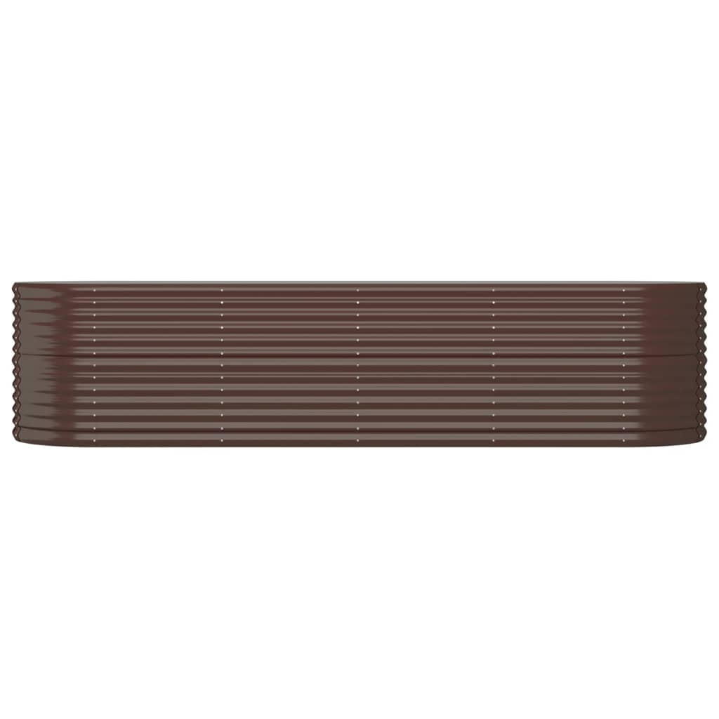 Høybed galvanisert stål 296x80x68 cm brun