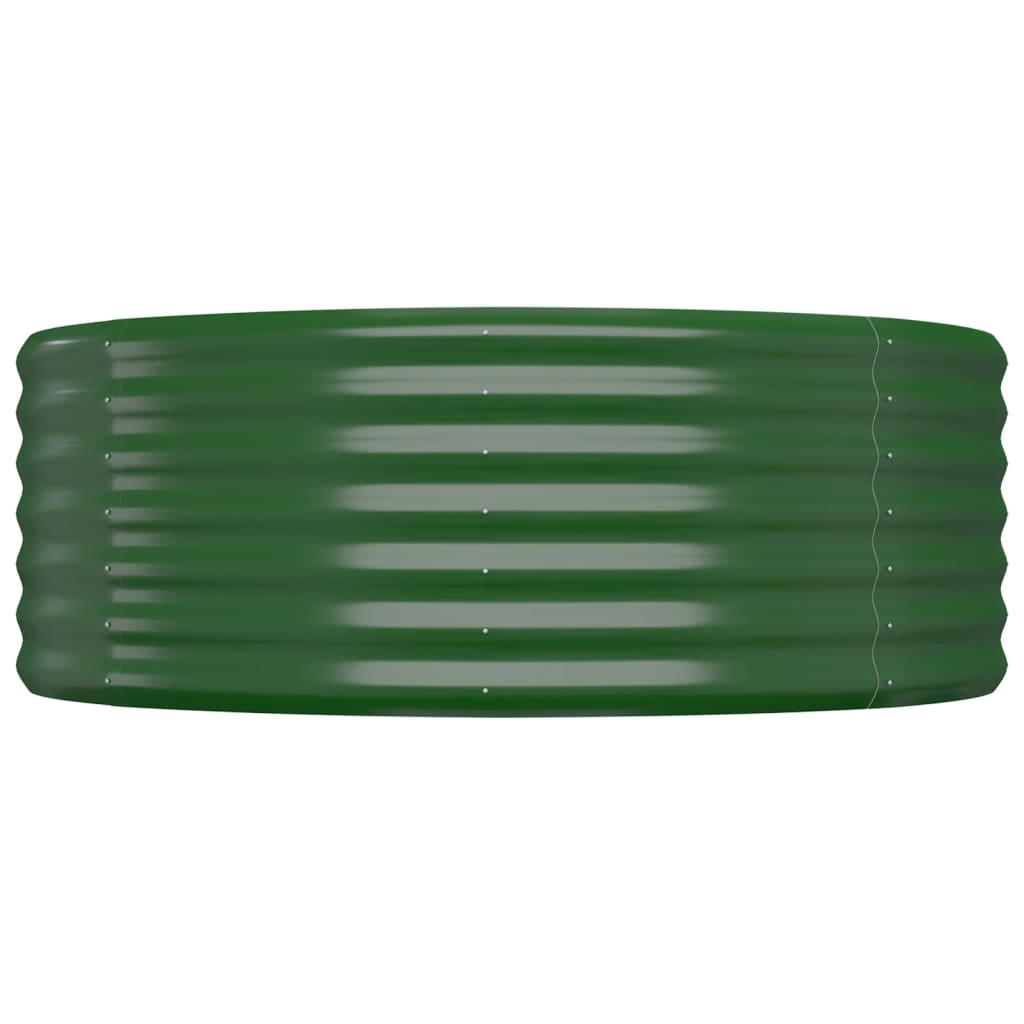 Høybed galvanisert stål 249x100x36 cm grønn