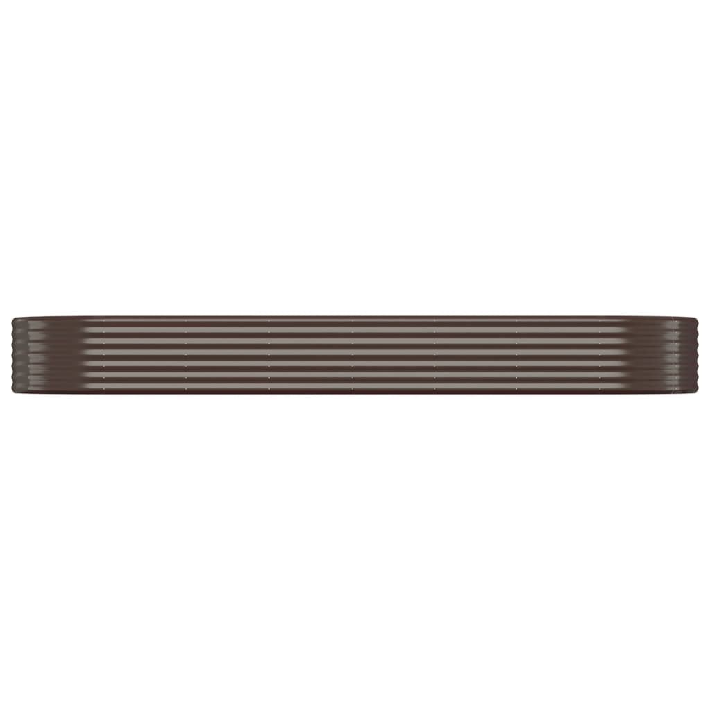 Høybed galvanisert stål 322x100x36 cm brun