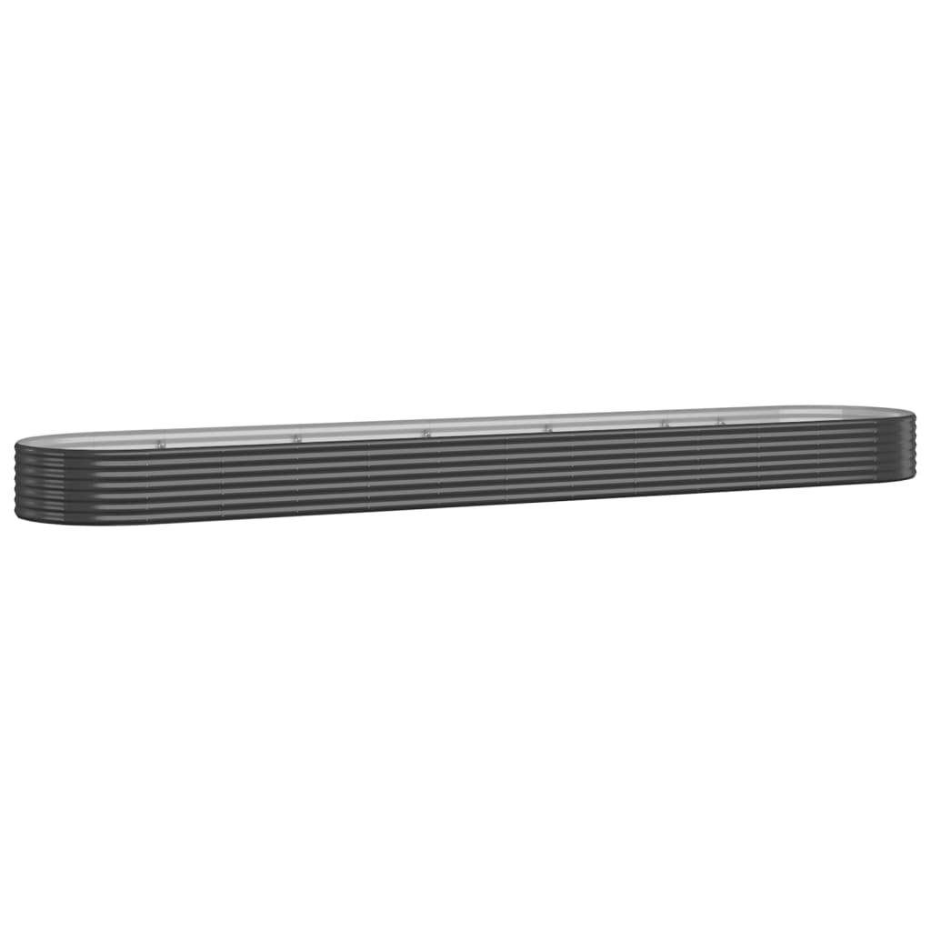 Høybed galvanisert stål 507x100x36 cm antrasitt
