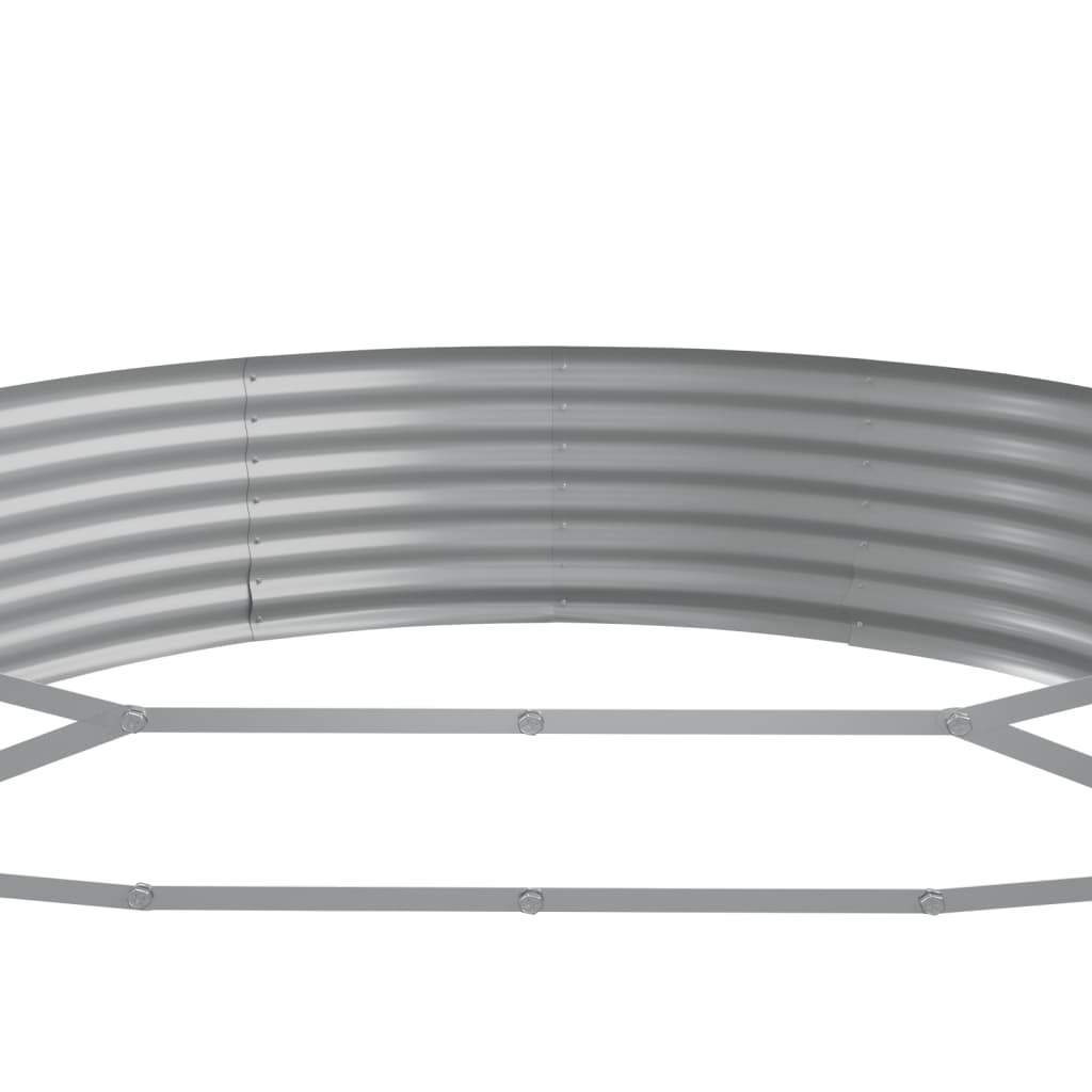 Høybed galvanisert stål 373x140x36 cm brun