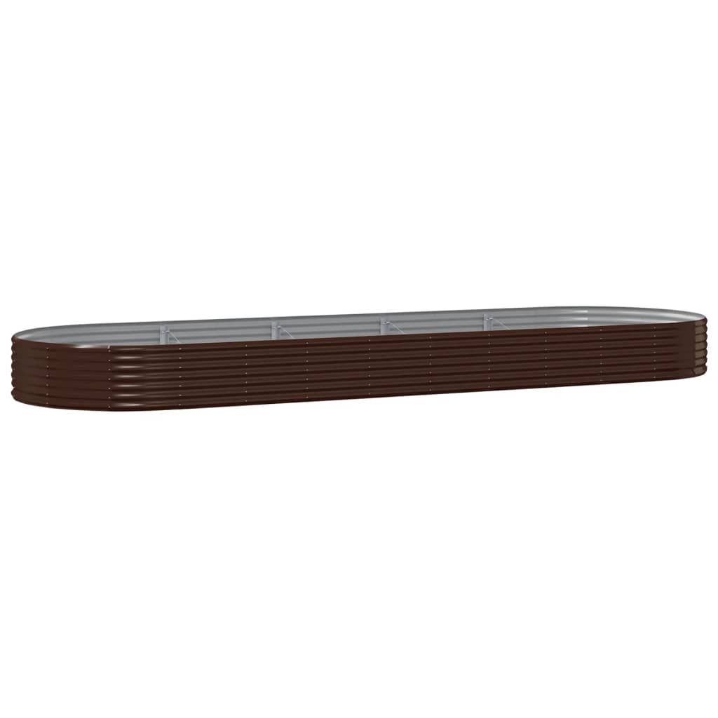 Høybed galvanisert stål 450x140x36 cm brun