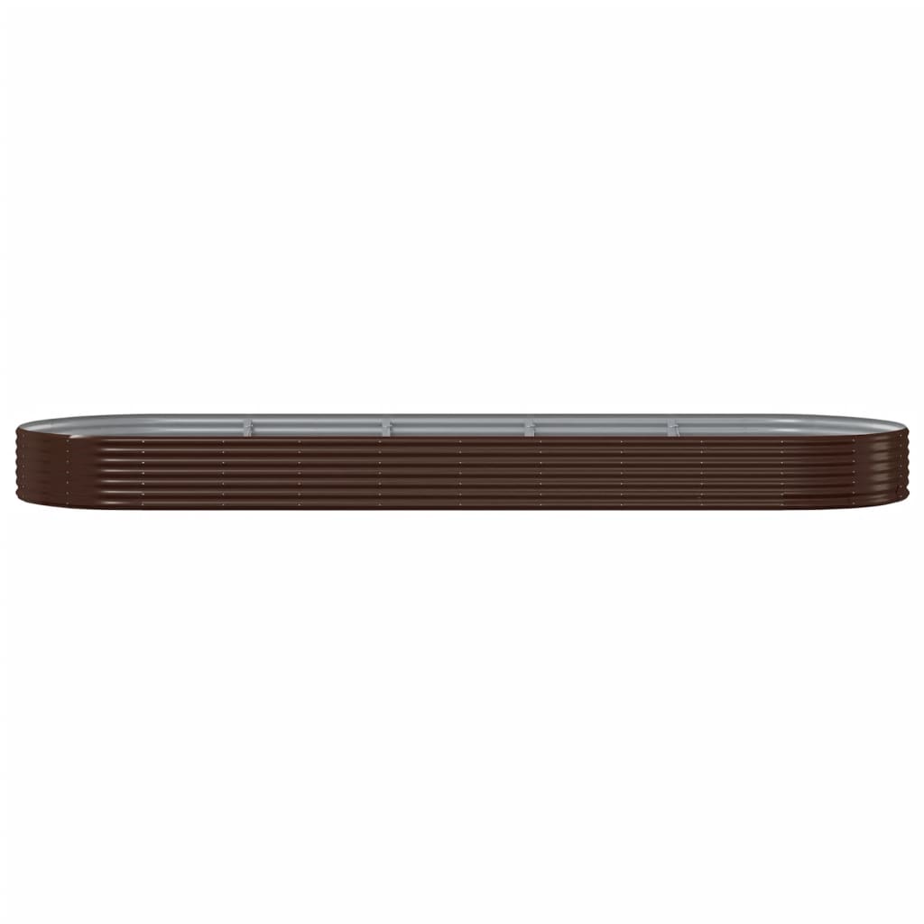Høybed galvanisert stål 450x140x36 cm brun