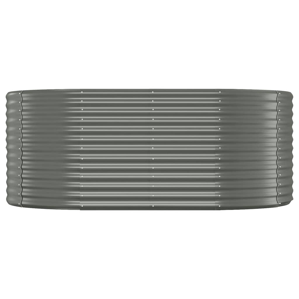 Høybed galvanisert stål 175x100x68 cm grå