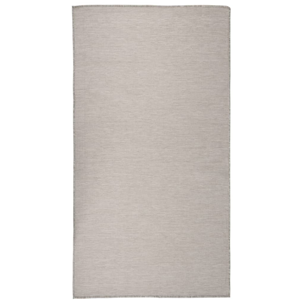 Utendørs flatvevd teppe 80x150 cm lysegrå