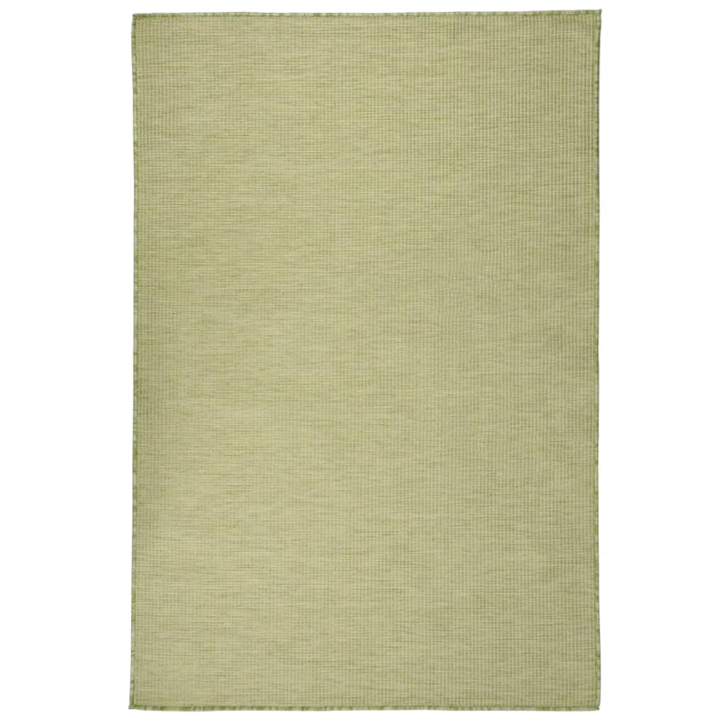 Utendørs flatvevd teppe 120x170 cm grønn